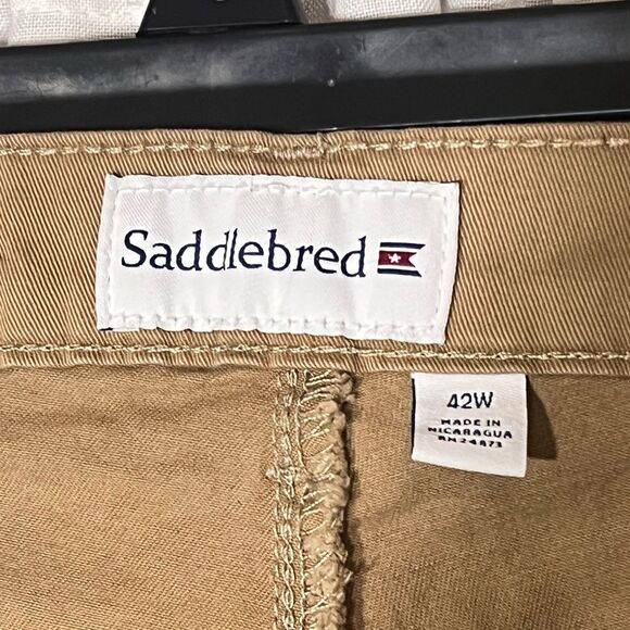 Saddlebred twill shorts flat front size 42 inseam 9” - Picture 5 of 6